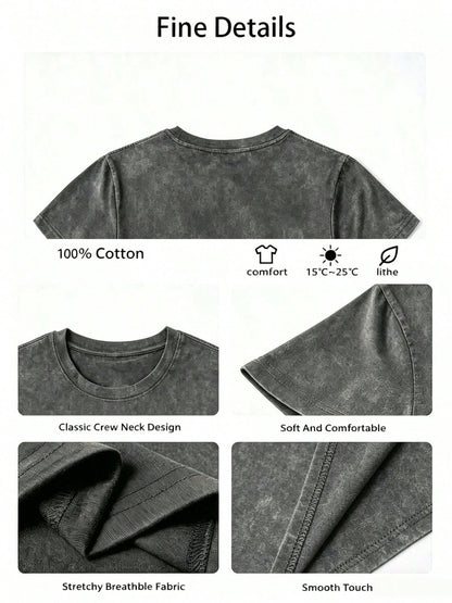 Y2K Washed Graphic Eyes T-Shirt