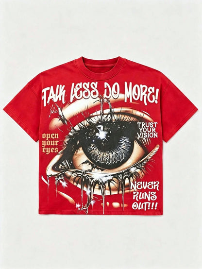 Y2K Washed Graphic Eyes T-Shirt