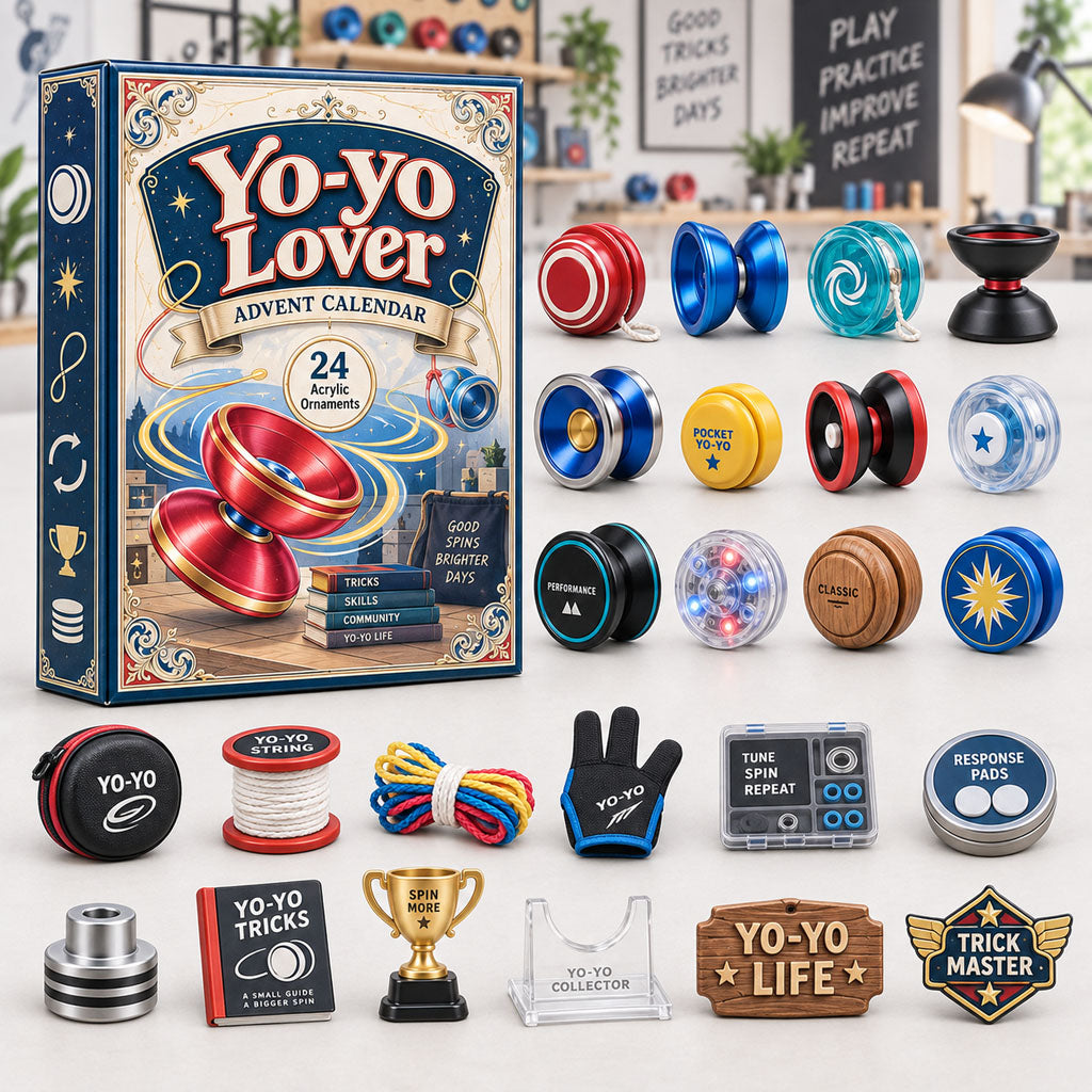 CHRISTMAS KICKOFF 40% OFF - Yo-yo Lover Advent Calendar 2026 - 24-Day Festive Countdown, Acrylic Charms Blind Box - Gift For Yo-yo Lovers AC0HA280