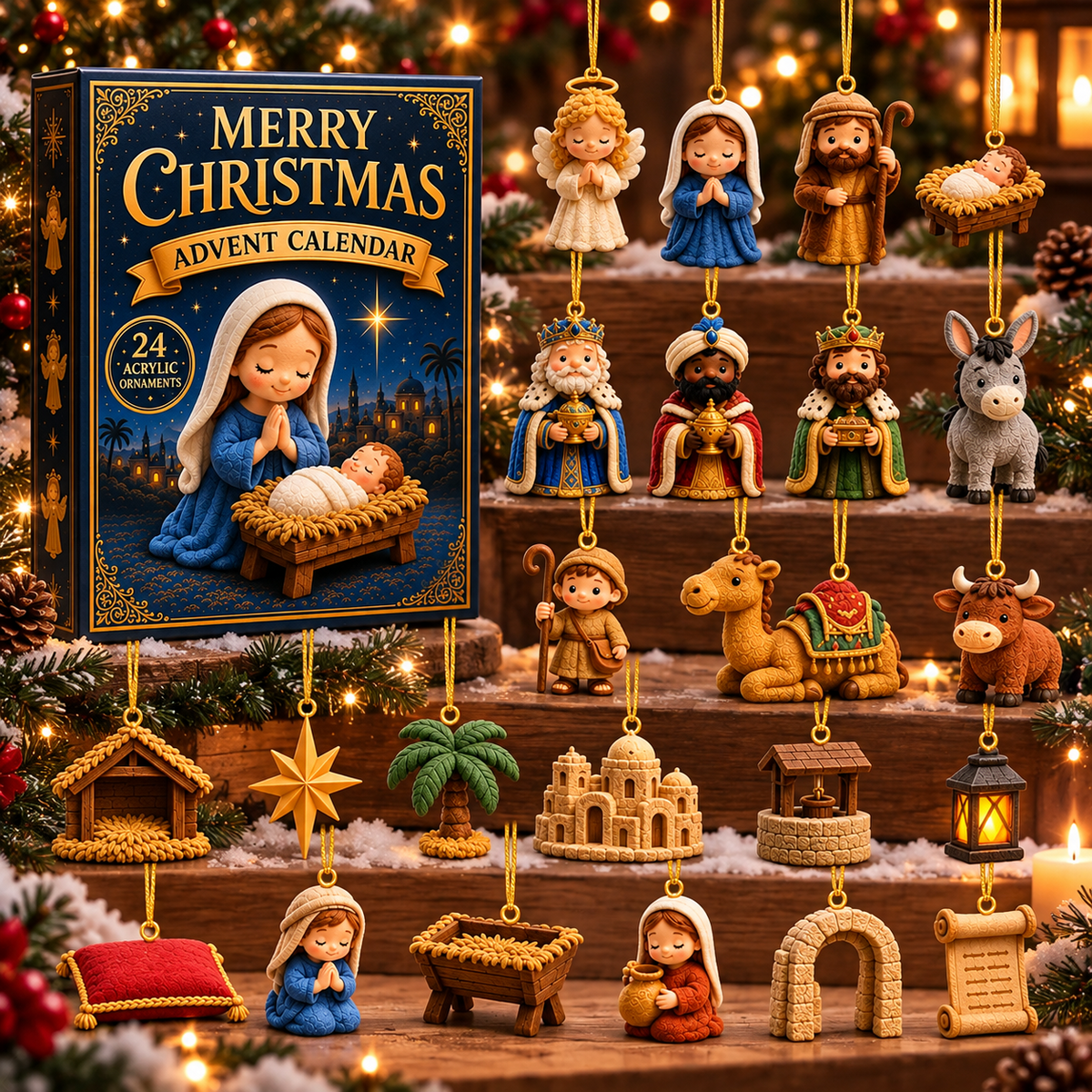 Holy Night - 2026 Advent Calendar Blind Box of 24 Ornament