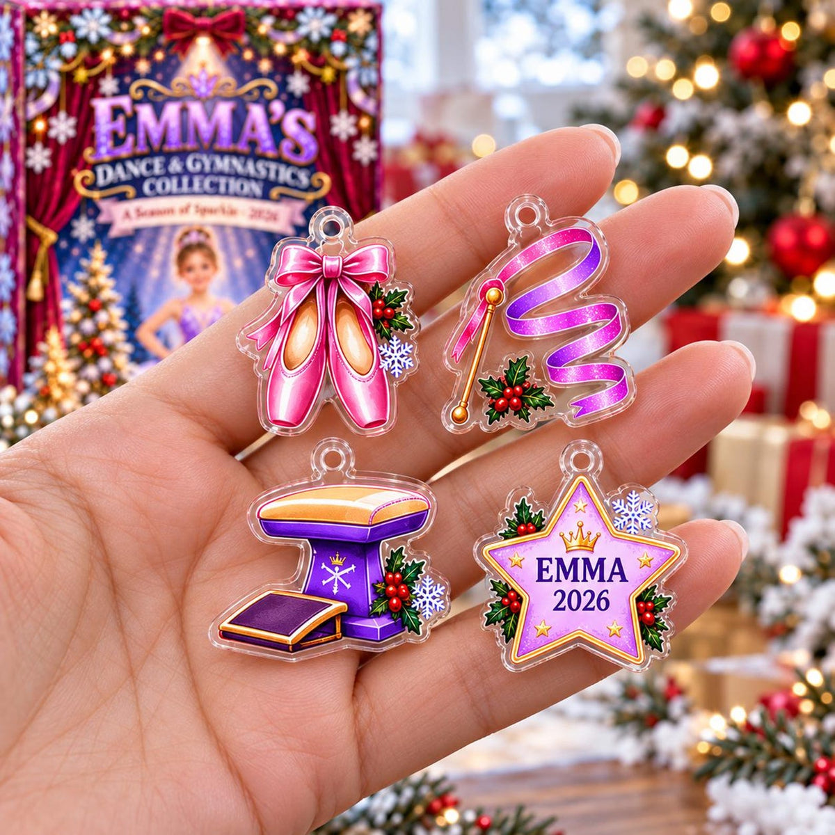 Personalized Dance and Gymnastics Advent Calendar 2026, Ballet Christmas Countdown, Gymnastics Ornaments, Holiday Gift for Girls and Dancers