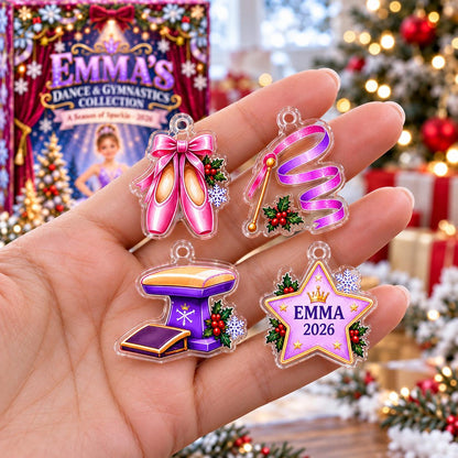 Personalized Dance and Gymnastics Advent Calendar 2026, Ballet Christmas Countdown, Gymnastics Ornaments, Holiday Gift for Girls and Dancers