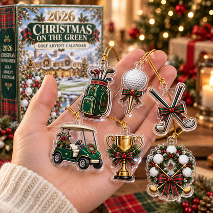 2026 Golf Christmas Advent Calendar With 24 Unique Ornaments, Festive Holiday Decor For Golfers, Sports Themed Countdown Gift