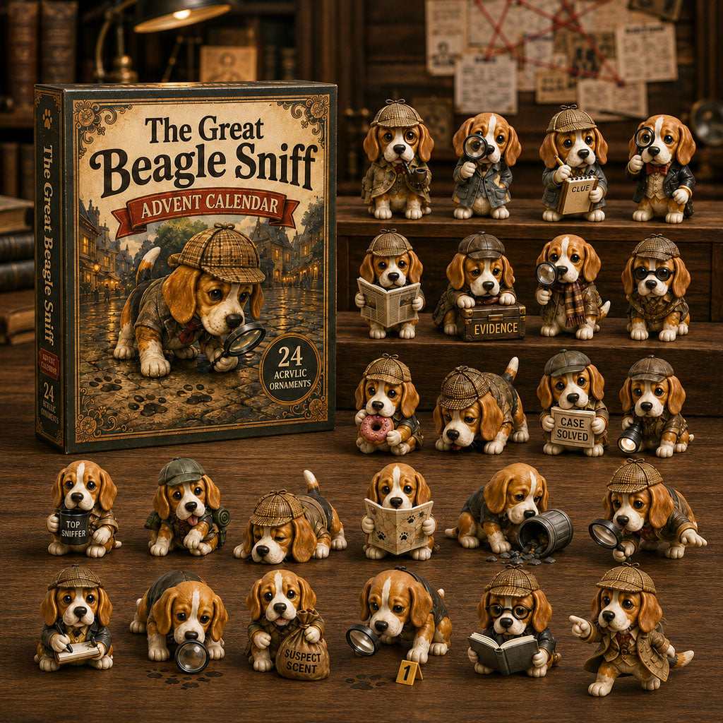 The Great Beagle Sniff Advent Calendar 2026 - 24-Day Festive Countdown, Acrylic Charms Blind Box - Gift For Beagle Lovers