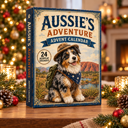 Aussie Dog Adventure Advent Calendar 2026 - 24-Day Festive Countdown, Acrylic Charms Blind Box - Gift For Dog Lovers
