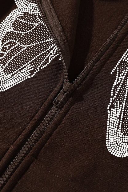 Butterfly Graphic Zip Hoodie