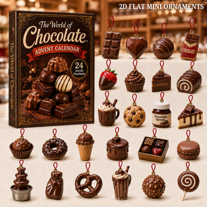 The World of Chocolate Advent Calendar 2026 - 24-Day Festive Countdown, Acrylic Charms Blind Box - Gift For Dessert Lovers
