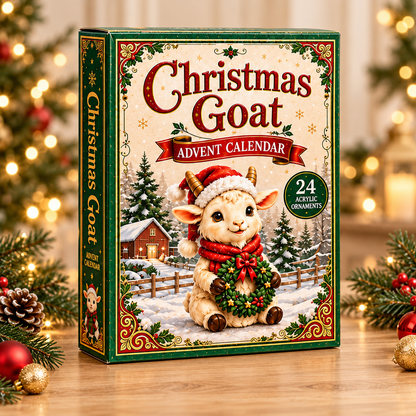 Christmas Goat Advent Calendar 2026 - 24-Day Festive Countdown, Acrylic Charms Blind Box - Gift For Goat Lovers