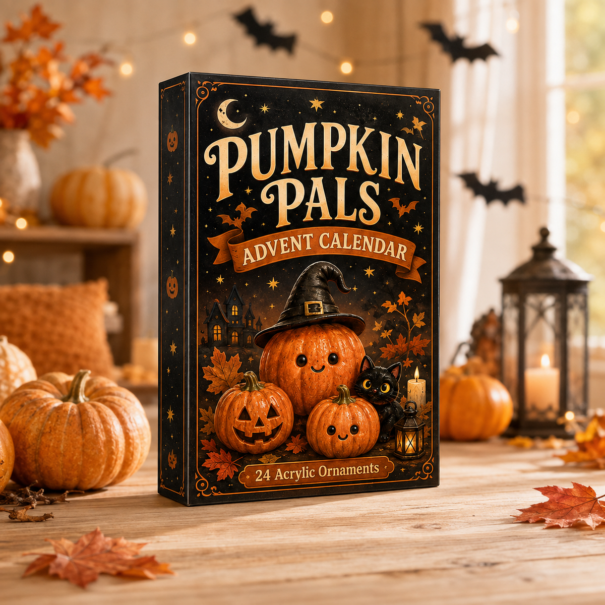 Pumpkin Pals Advent Calendar 2026 - 24 Day Spirits Countdown, Acrylic Charms Blind Box - Gift For Pumpkin Lovers