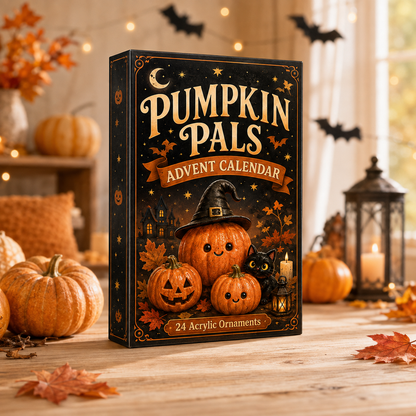 Pumpkin Pals Advent Calendar 2026 - 24 Day Spirits Countdown, Acrylic Charms Blind Box - Gift For Pumpkin Lovers