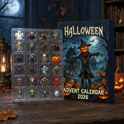 Halloween Advent Calendar 2026 Blind Box, 24 Days Spooky Countdown, Collectible Creepy Charms, Mystery Mini Ornament Gift For Kids