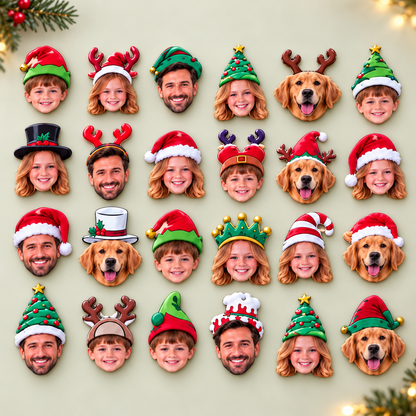 Personalized Face Advent Calendar, Custom Family Photo Christmas Countdown, 24 Days Pet Face Charms, Unique Holiday Family Gift