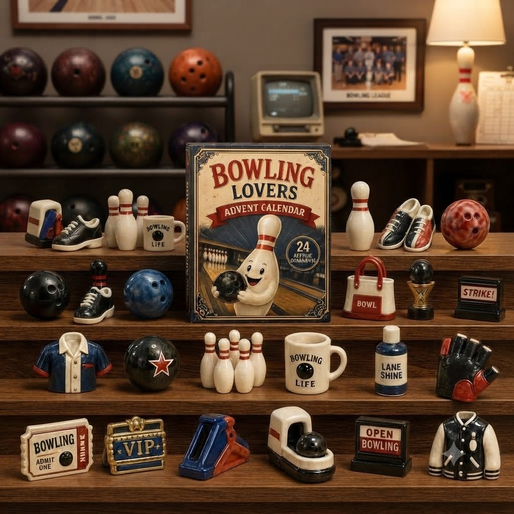 Bowling Mascot Advent Calendar 2026 - 24-Day Festive Countdown, Acrylic Charms Blind Box