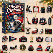 Hockey Christmas Advent Calendar 2026 - 24-Day Festive Countdown, Acrylic Charms Blind Box - Gift For Hockey Lovers