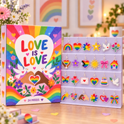 Love Is Love Advent Calendar, 24 Acrylic Hanging Tokens, LGBTQ Christmas Gift, Pride Couple Countdown, Rainbow Decor Gift For Friends