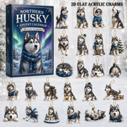 Northern Husky Advent Calendar 2026 - 24-Day Festive Countdown, Acrylic Charms Blind Box - Gift For Husky Lovers