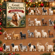 Goat Characters Advent Calendar 2026 - 24-Day Festive Countdown, Acrylic Charms Blind Box - Gift For Goat Lovers