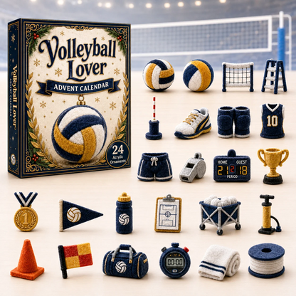 24-Day Festive Countdown, Acrylic Charms Blind Box - Gift For Volleyball Players