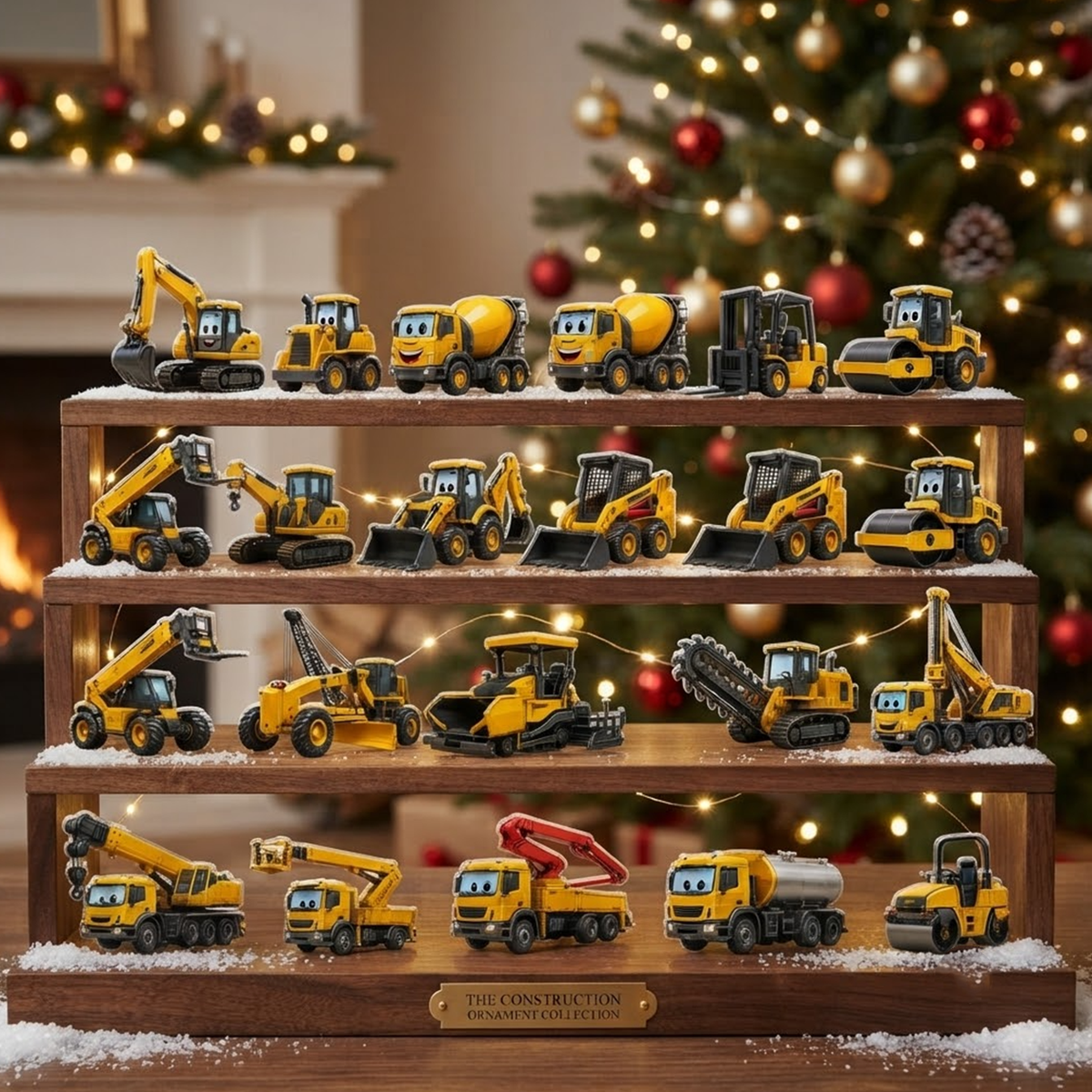 Constructive Vehicles Advent Calendar 2026 - 24-Day Festive Countdown, Acrylic Charms Blind Box