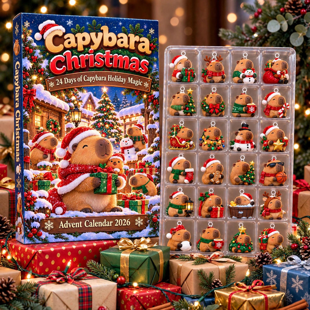 Capybara Advent Calendar 2026, 24 Piece Capybara Ornament Set, Blind Box Advent Calendar, Christmas Countdown Gift for Home Decor
