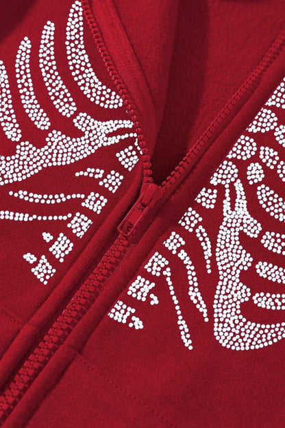 Skeleton Graphic Zip Hoodie