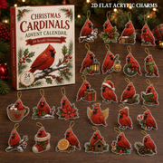 Christmas Holy Cardinals Advent Calendar 2026 - 24-Day Festive Countdown, Acrylic Charms Blind Box - Gift For Family Members, Cardinal Lovers