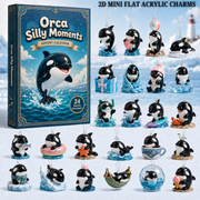 Orca Silly Moments Advent Calendar 2026 - 24-Day Festive Countdown, Acrylic Charms Blind Box - Gift For Orca Lovers
