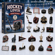 Hockey Lover Advent Calendar 2026 - 24-Day Festive Countdown, Acrylic Charms Blind Box - Gift For Sports Lovers
