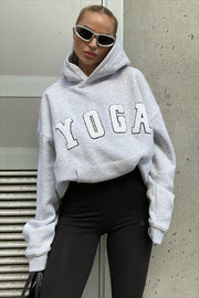 Letter Graphic Oversized Pullover Hoodie