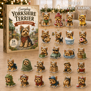 Everyday Yorkshire Terrier Advent Calendar 2026 - 24-Day Festive Countdown, Acrylic Charms Blind Box - Gift For Dog Lovers