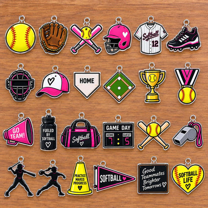 Personalized Softball Advent Calendar 2026, Custom Softball Blind Box, 24 Day Christmas Countdown with Softball Tokens, Xmas Countdown Gifts