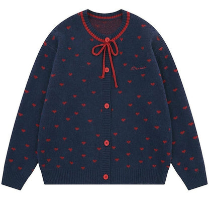 Croissant Run Heart Cardigan