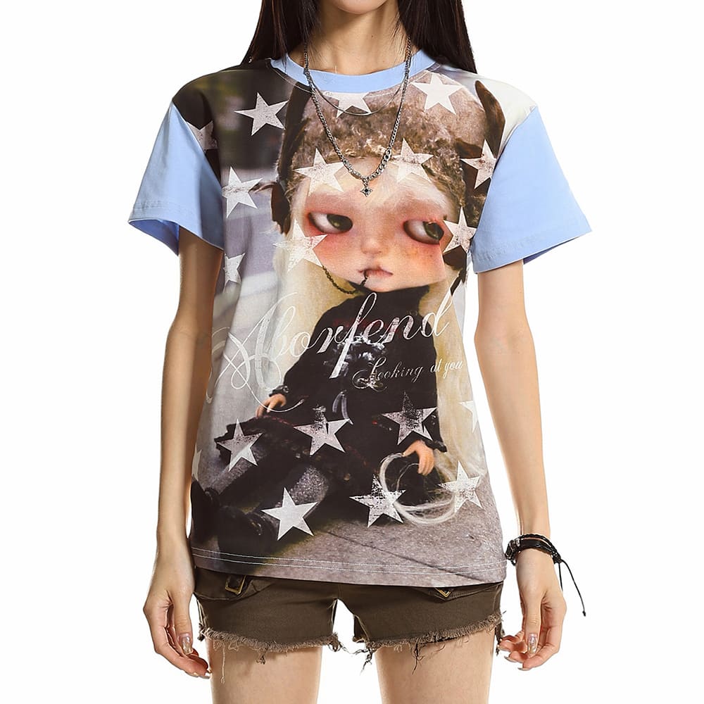Not in the Mood Star Print T-Shirt