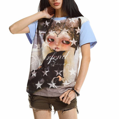Not in the Mood Star Print T-Shirt