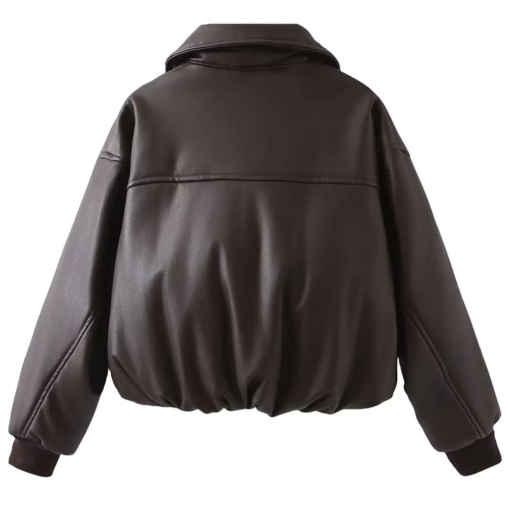 Come As You Are Leather Bomber Jacket