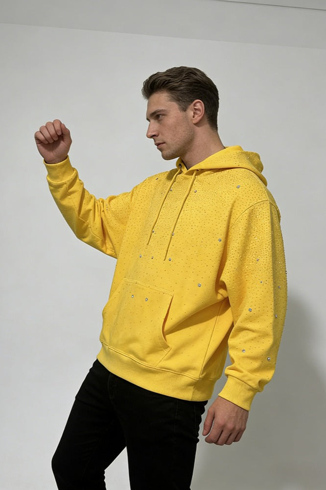 Sexy Crystal Star Hooded Pullover Hoodie