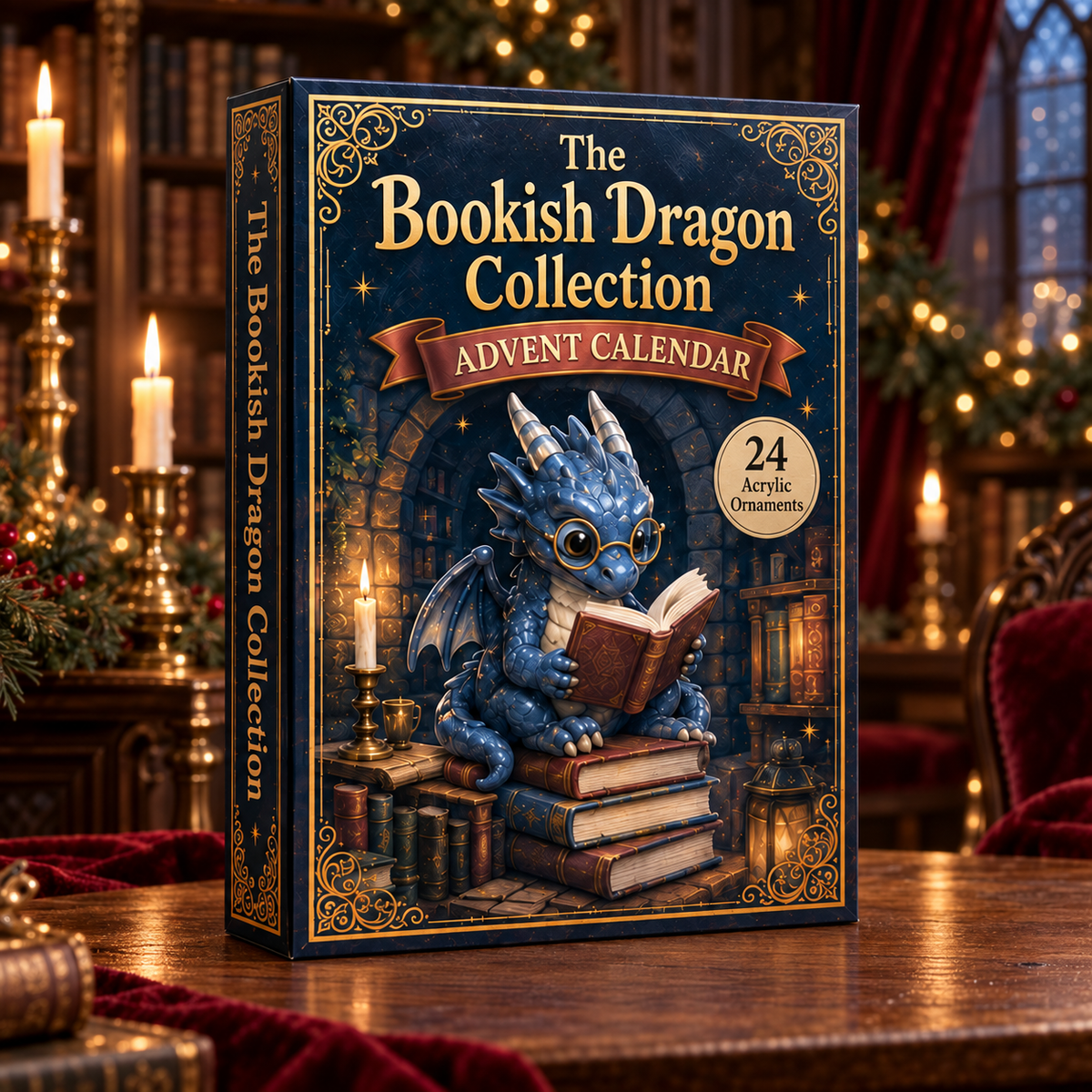 Gothic Dragon Advent Calendar 2026 - 24-Day Festive Countdown, Acrylic Charms Blind Box - Gift For Dragon Lovers