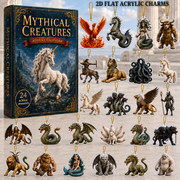 Mythical Creatures Advent Calendar 2026 - 24-Day Festive Countdown, Acrylic Charms Blind Box - Gift For Fantasy Lovers
