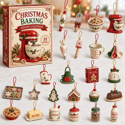 Christmas Baking Advent Calendar 2026 - 24-Day Festive Countdown, Acrylic Charms Blind Box - Gift For Baking Lovers