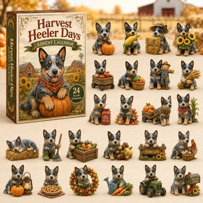 Harvest Heeler Days Advent Calendar 2026 - 24-Day Festive Countdown, Acrylic Charms Blind Box - Gift For Dog Lovers