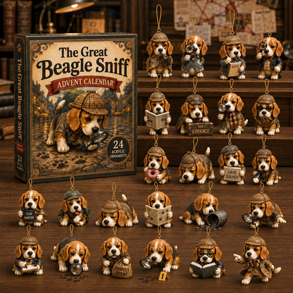 The Great Beagle Sniff Advent Calendar 2026 - 24-Day Festive Countdown, Acrylic Charms Blind Box - Gift For Beagle Lovers