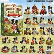 Border Collie Farm Life Advent Calendar 2026 - 24-Day Festive Countdown, Acrylic Charms Blind Box - Gift For Border Collie Lovers