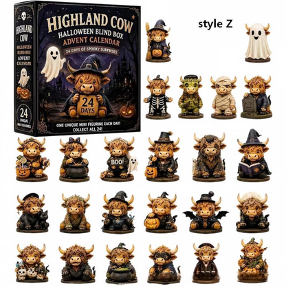 Halloween Advent Calendar 2026, 24 Day Ghost Blind Box, Spooky Cute Countdown Gift, Mini Collectible Hanging Ornaments, Multiple Box Styles