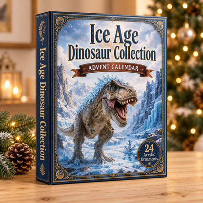 Ice Age Dinosaur Advent Calendar 2026 - 24-Day Festive Countdown, Acrylic Charms Blind Box - Gift For Dinosaur Lovers