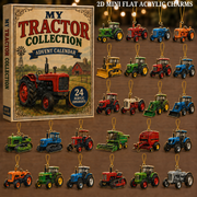 Tractor Collection Advent Calendar 2026 - 24-Day Festive Countdown, Acrylic Charms Blind Box - Gift For Farmer