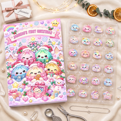 Dumpling First Christmas Advent Calendar 2026 - 24 Day Spirits Countdown, Acrylic Charms Blind Box - Gift For Family