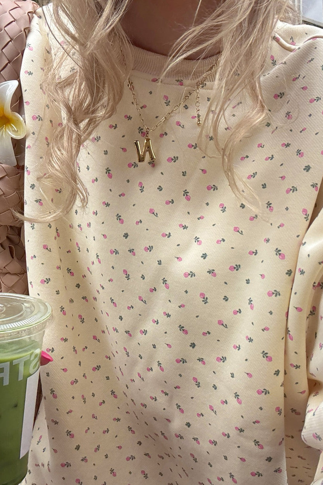 Ditsy Floral Crew Neck Sweatshirt