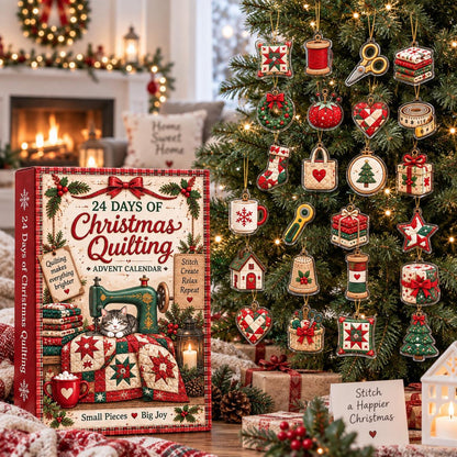 24 Days Of Christmas Quilting Advent Calendar, Crafter Sewing Tree Ornaments Gift 2026