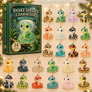 Snake Species Advent Calendar 2026 - 24-Day Festive Countdown, Acrylic Charms Blind Box - Gift For Snake Lovers