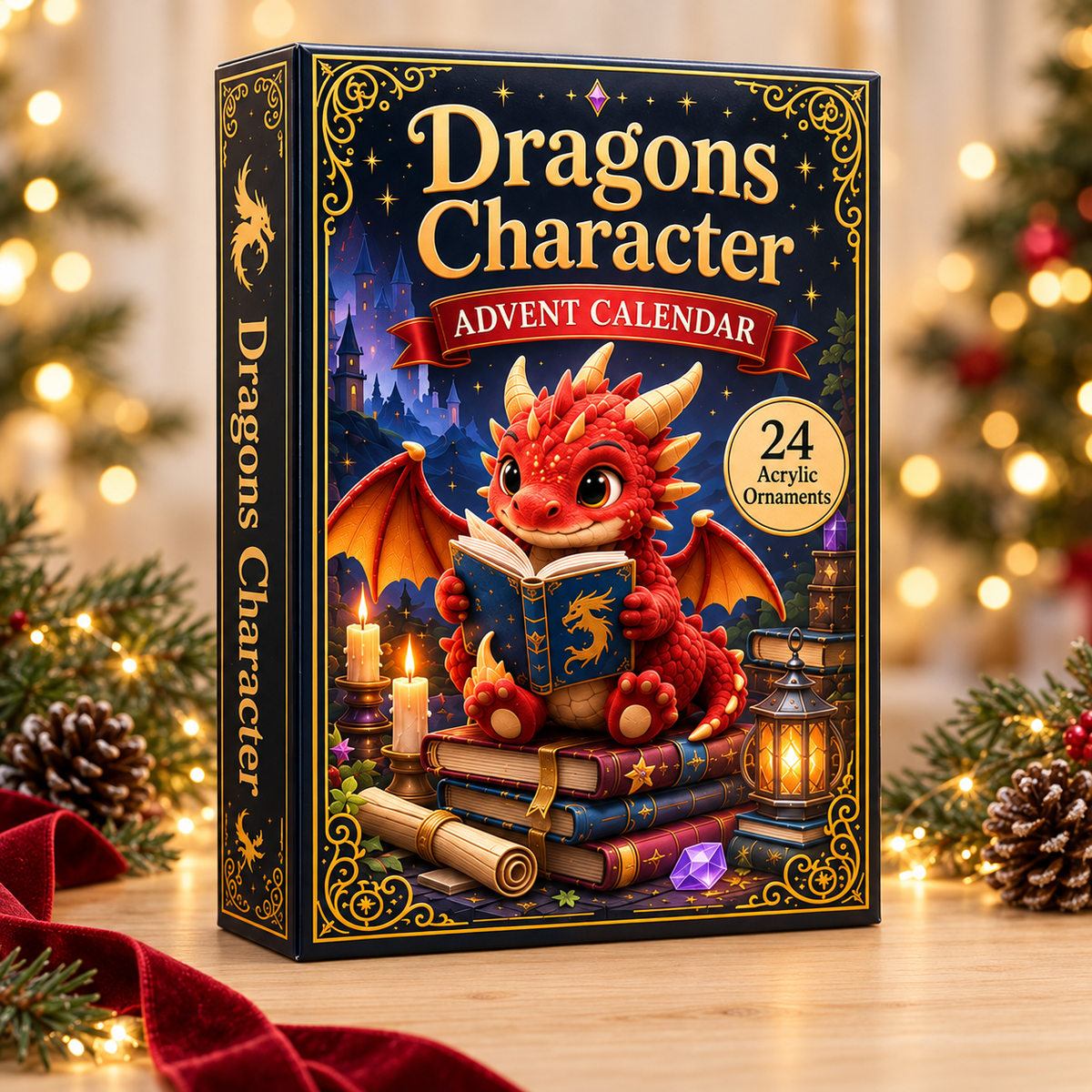 Dragon Character Advent Calendar 2026 - 24-Day Festive Countdown, Acrylic Charms Blind Box - Gift For Dragon Lovers
